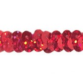 1 soros hologrammos elasztikus flitterbortni, 1,5 cm széles - RED